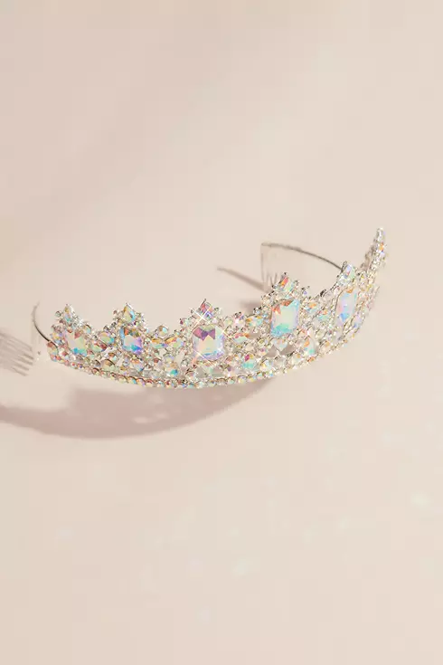 Square-Cut Crystal Quinceanera Crown Image 1