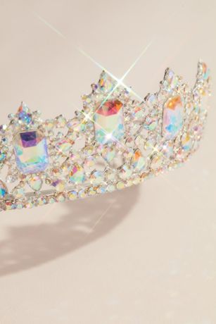 Square-Cut Crystal Quinceanera Crown | David's Bridal
