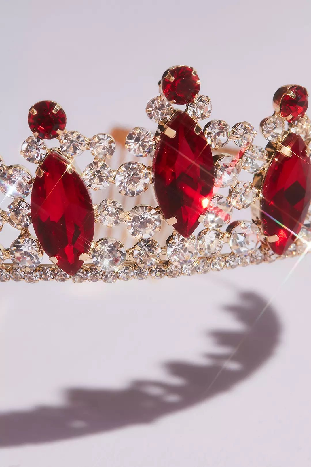 Ruby-Red Center Stone Quinceanera Crown | David's Bridal