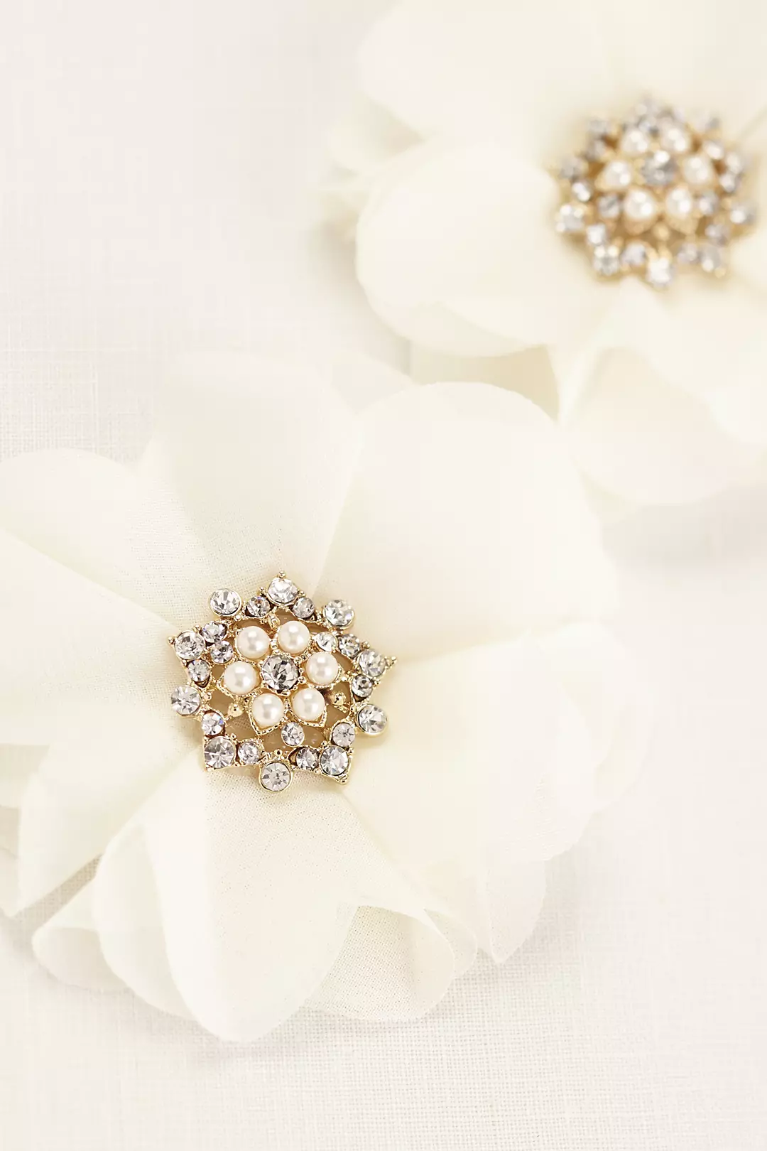 Chiffon Flower Pearl Cluster Duo Image