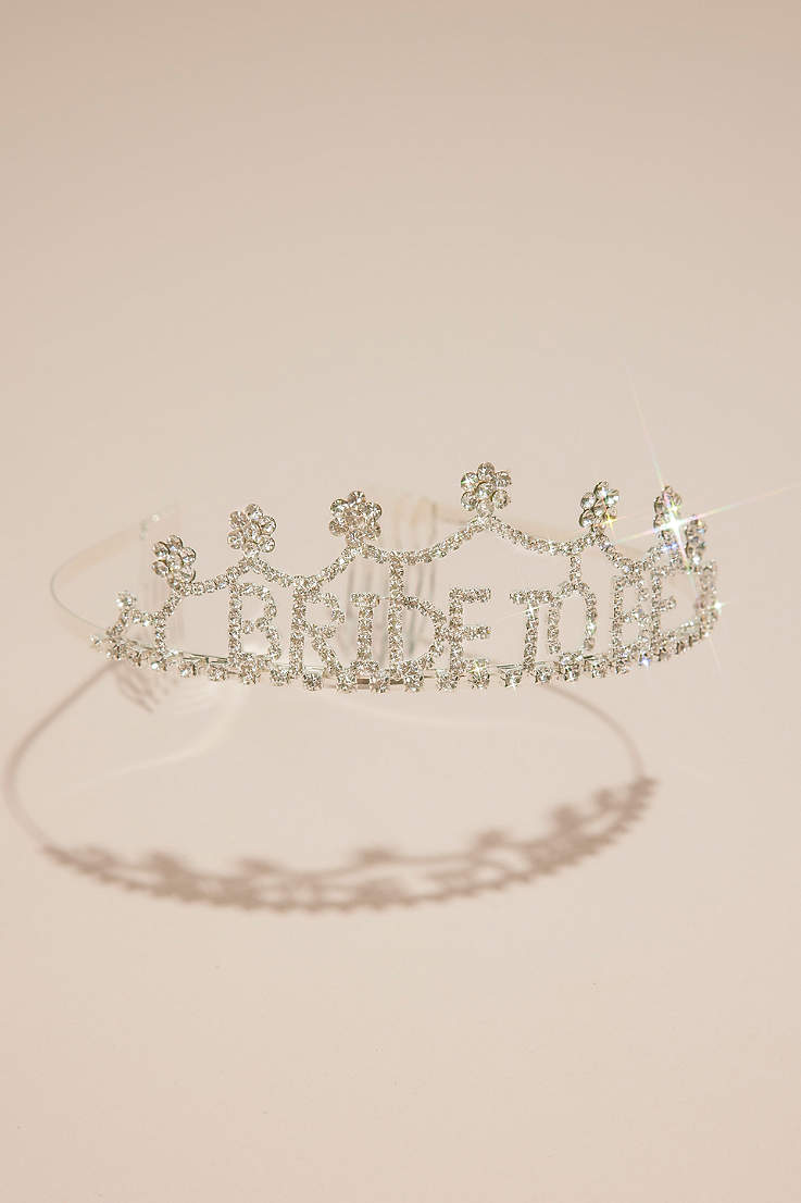 Bridal Wedding Tiara Austrian Crystal Ivory Pearls With Tiara Box 