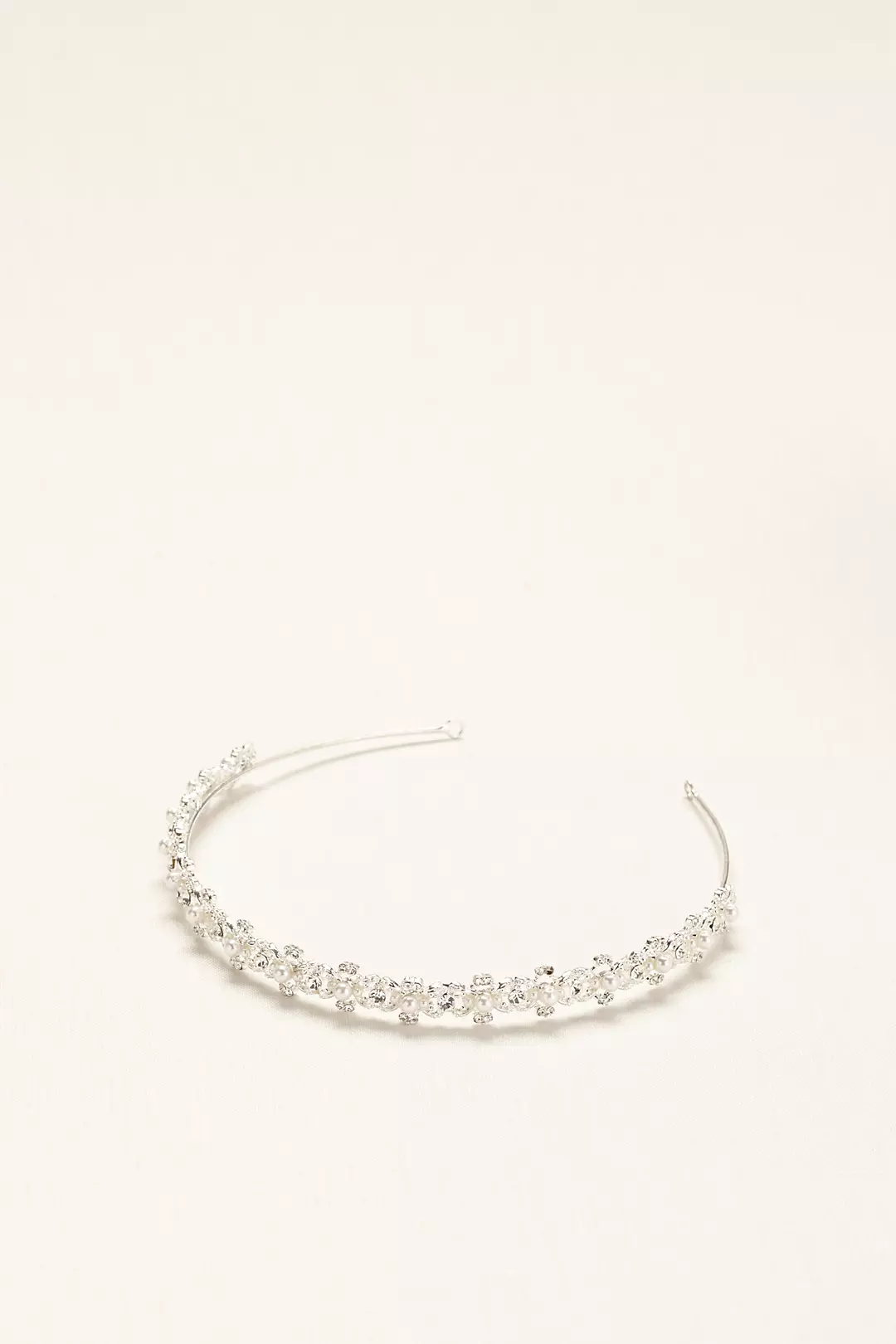 Thin Headband with Crystals and Pearls Image 3