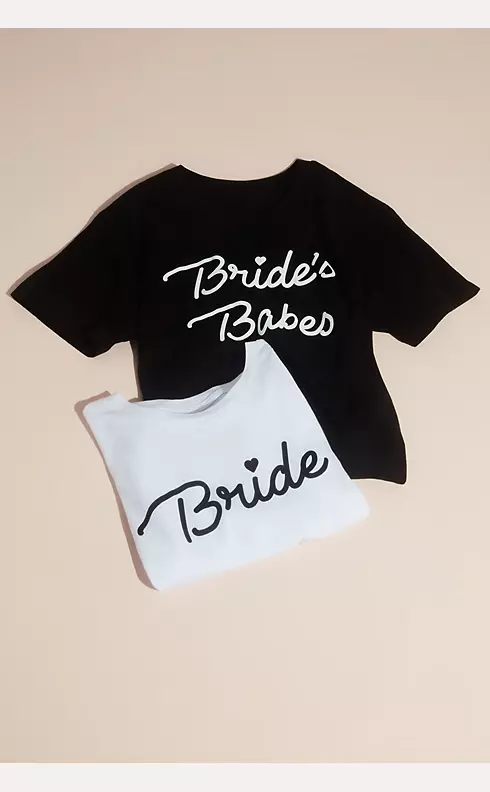 Bride Script Crop Top T-Shirt Image 3