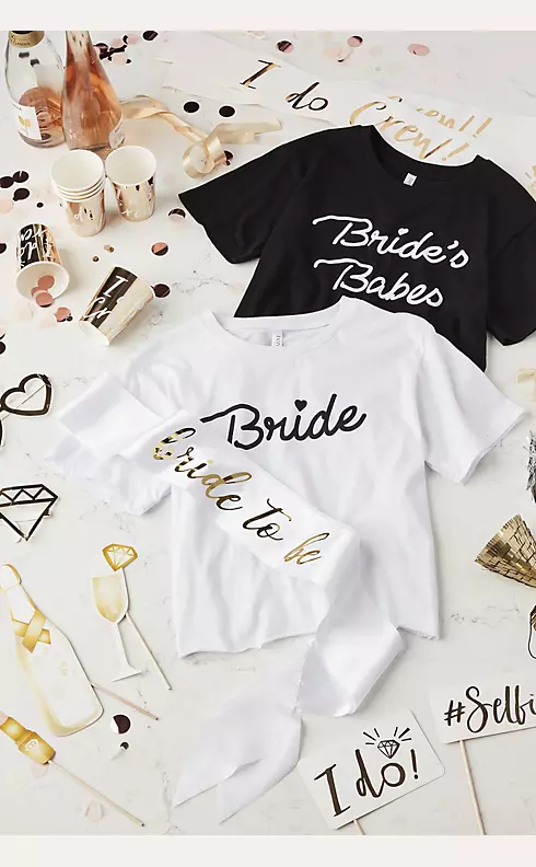 Bride Script Crop Top T-Shirt Image 4