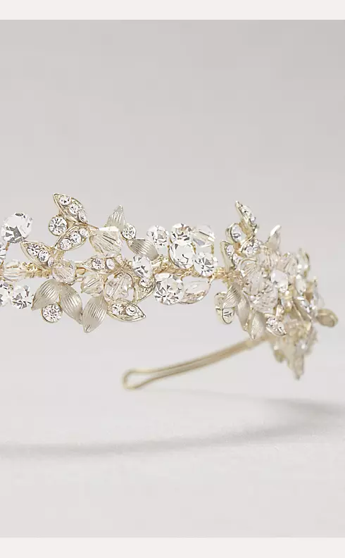 Crystal Petals and Clustered Leaves Headband Image 3
