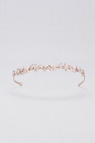 Kids Girls Accessories Metal Golden Rose Linked Headband