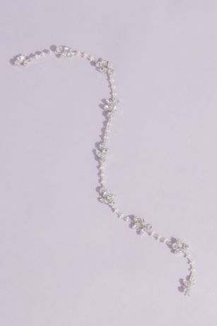 Dainty Pearl and Crystal Cluster Strand Hair Vine