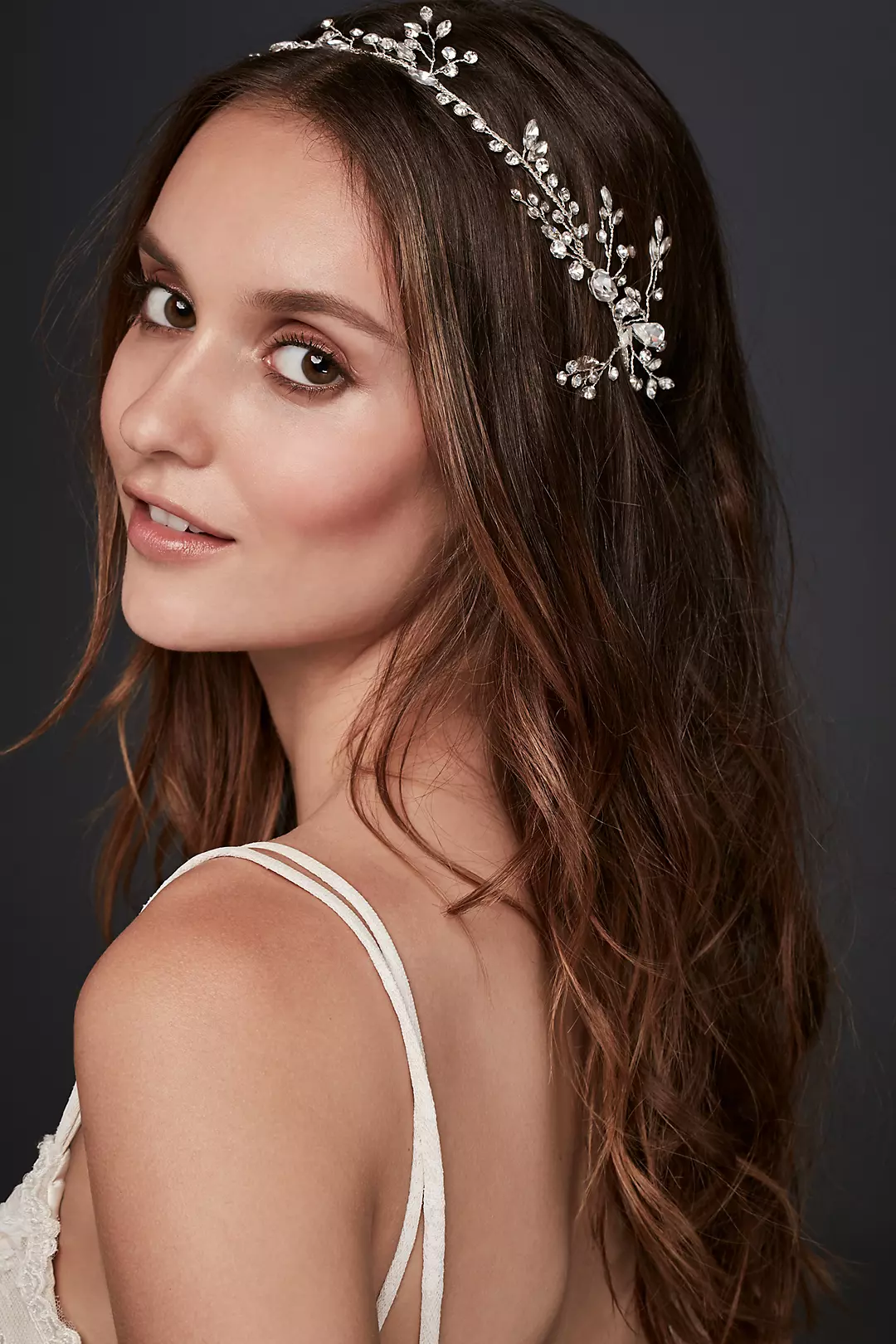 Crystal Laurel Ribbon Headband Image