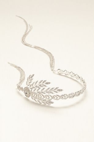 Crystal Chain Fringe Headband | David's Bridal