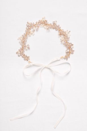 Floral Crystal and Pearl Hair Accessory Image