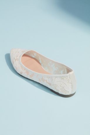 lace pointed toe flats