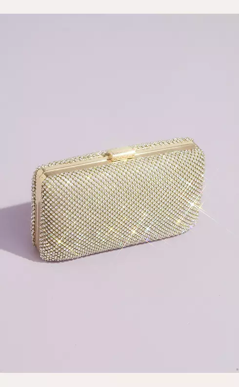 Crystal Minaudiere Evening Clutch with Chain Strap Image 1