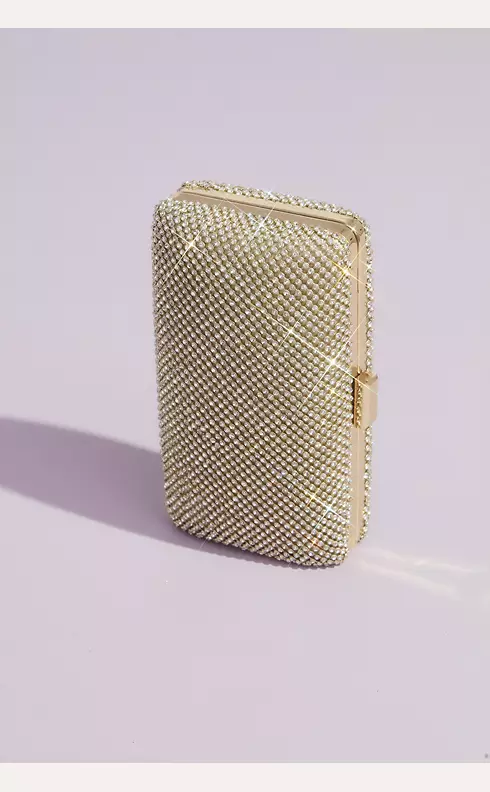 Crystal Minaudiere Evening Clutch with Chain Strap Image 2