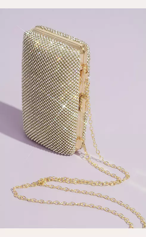 Crystal Minaudiere Evening Clutch with Chain Strap Image 3