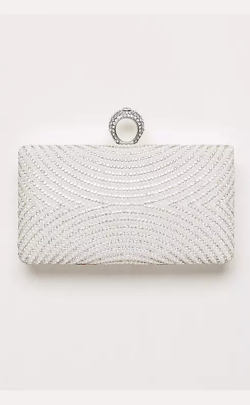Curved Pearl and Crystal Minaudiere  Image 1