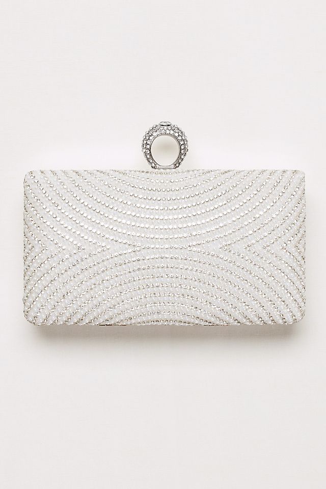 Curved Pearl and Crystal Minaudiere  Image