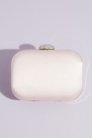 Satin Minaudiere with Crystal Clasp