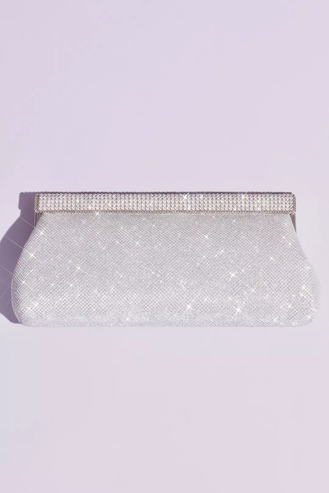 Crystal Top Clasp Glitter Baguette Clutch Image