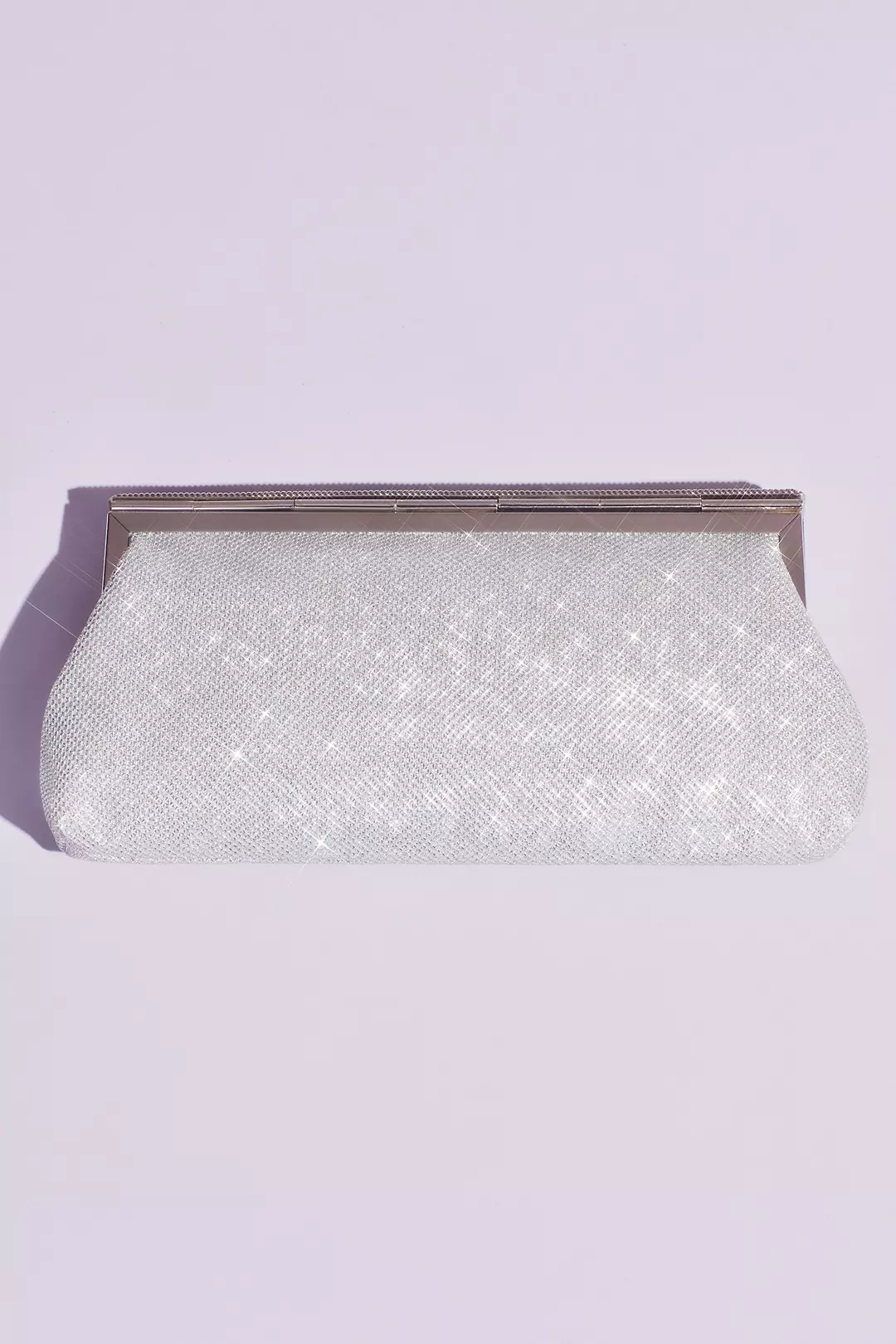 Crystal Top Clasp Glitter Baguette Clutch Image 2