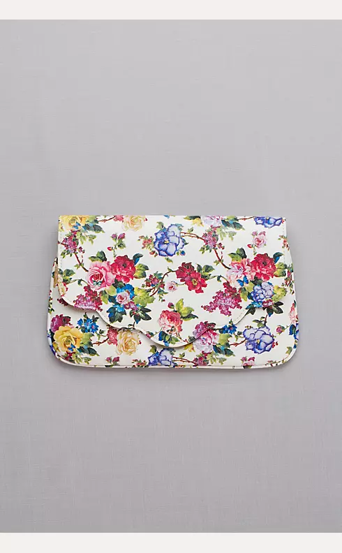 Scalloped Floral Foldover Clutch  Image 1