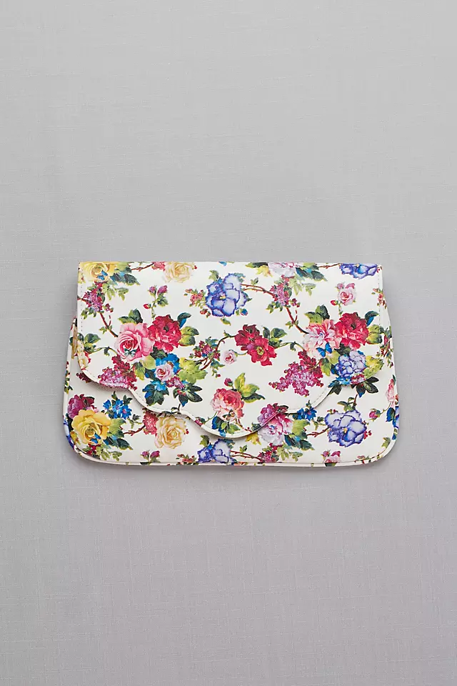 Scalloped Floral Foldover Clutch  Image