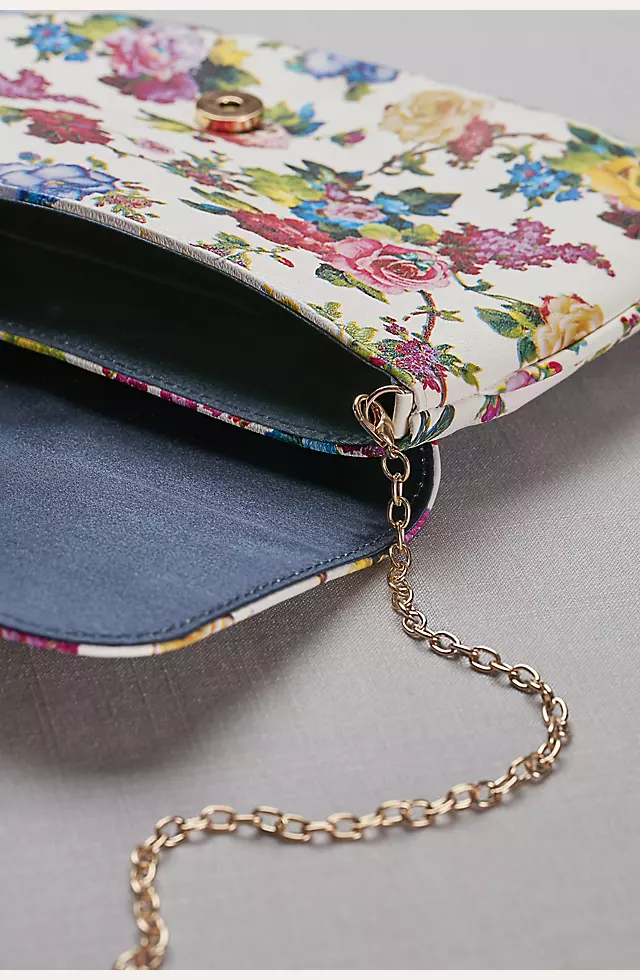 Scalloped Floral Foldover Clutch  Image 3