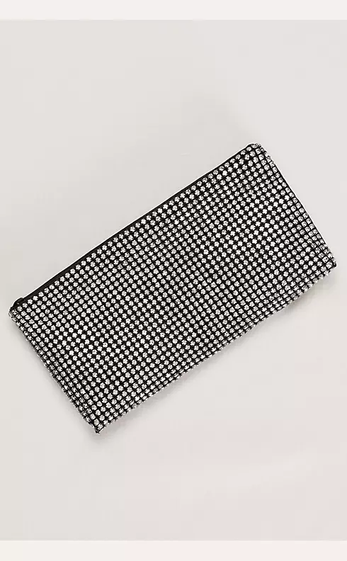 Allover Crystal Soft Clutch Image 1