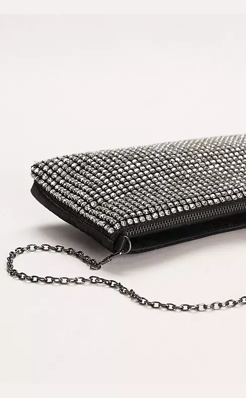 Allover Crystal Soft Clutch Image 3