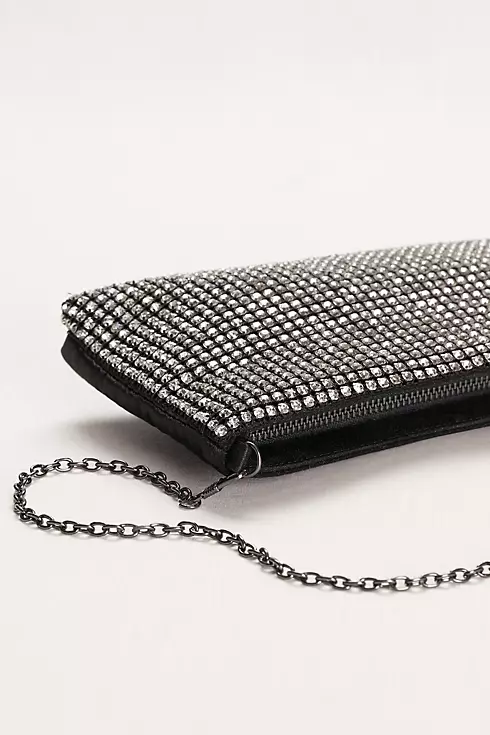 Allover Crystal Soft Clutch Image 3