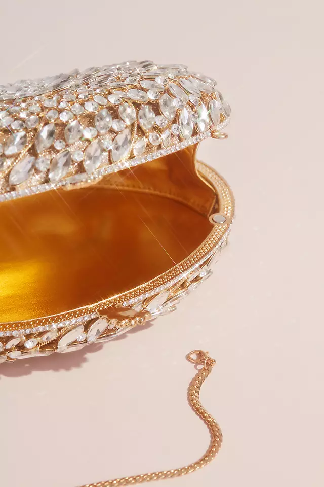 Swirling Crystal Oval Clutch Image 4