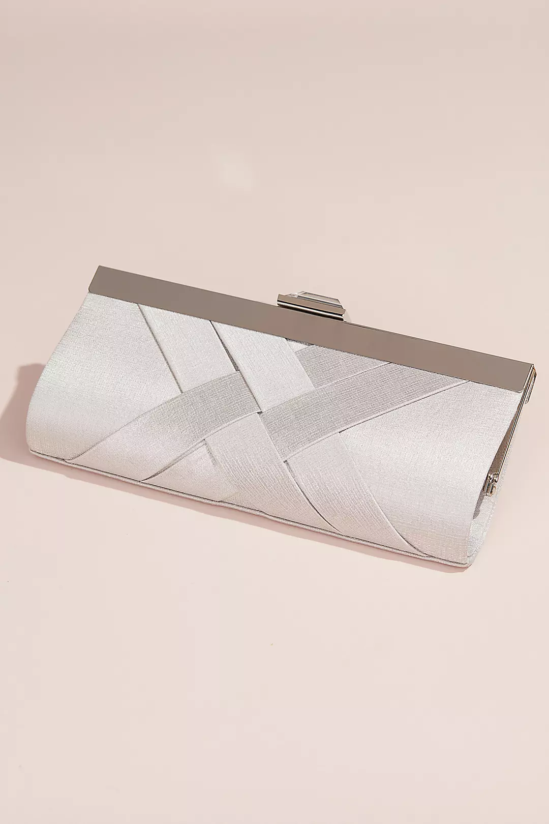 Woven Satin Frame Clutch Image