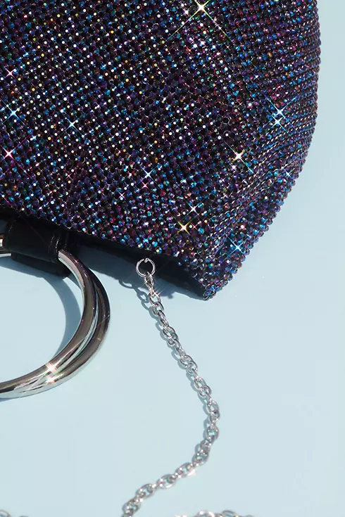 Crystal Mesh Crossbody Bag with Ring Handle Image 2