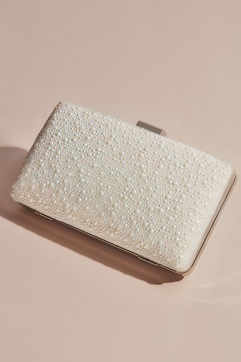 Allover Iridescent Pearl Clutch Image 1