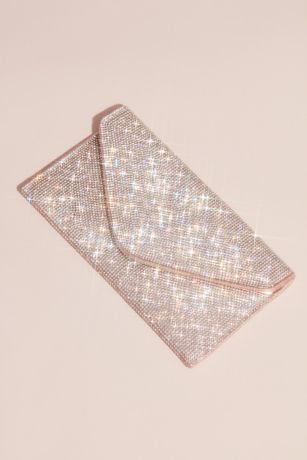 rose gold beaded clutch bag