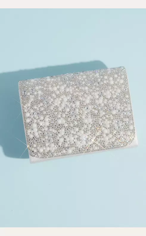 Iridescent Crystal Embellished Crossbody Clutch Image 3