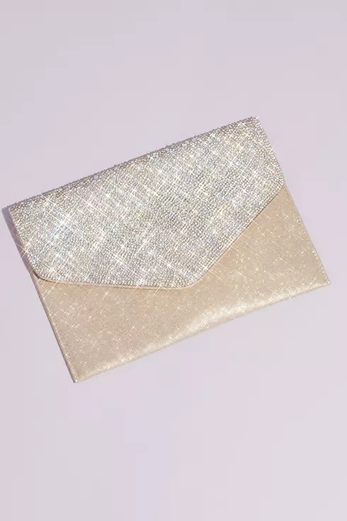 Crystal Flap Glitter Envelope Clutch Image 1