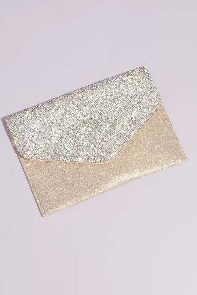 Crystal Flap Glitter Envelope Clutch Image