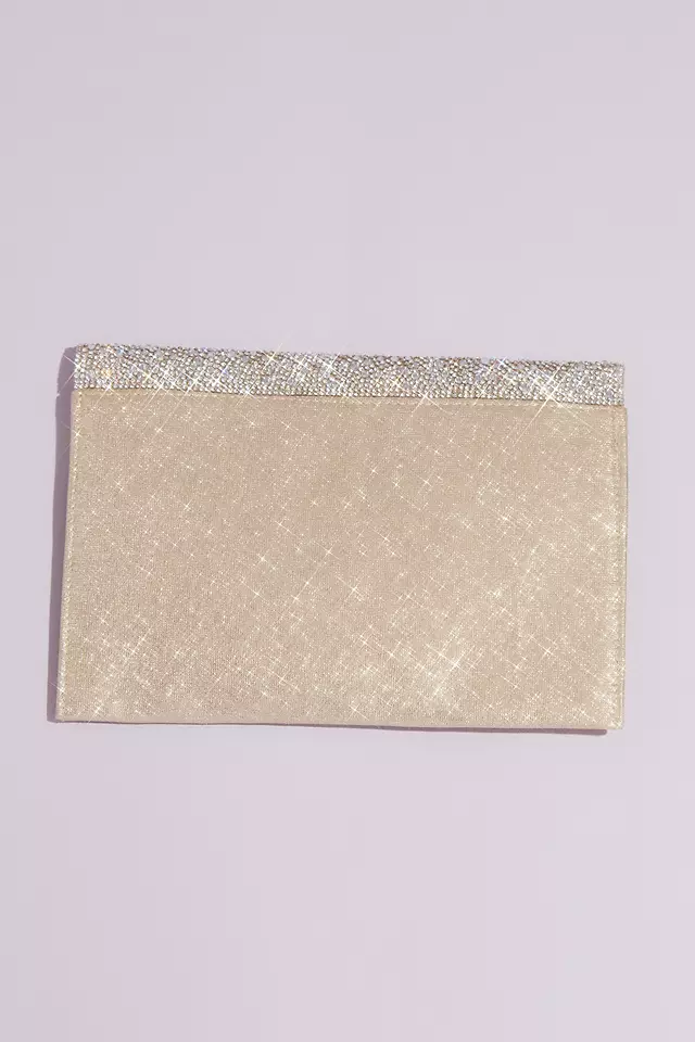 Crystal Flap Glitter Envelope Clutch Image 2