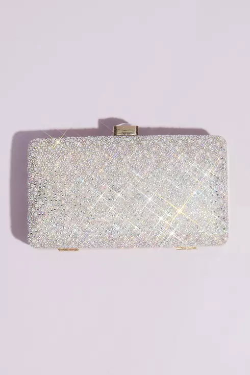 Crystal and Pearl Hinge Clutch with Gem Clasp Image 1