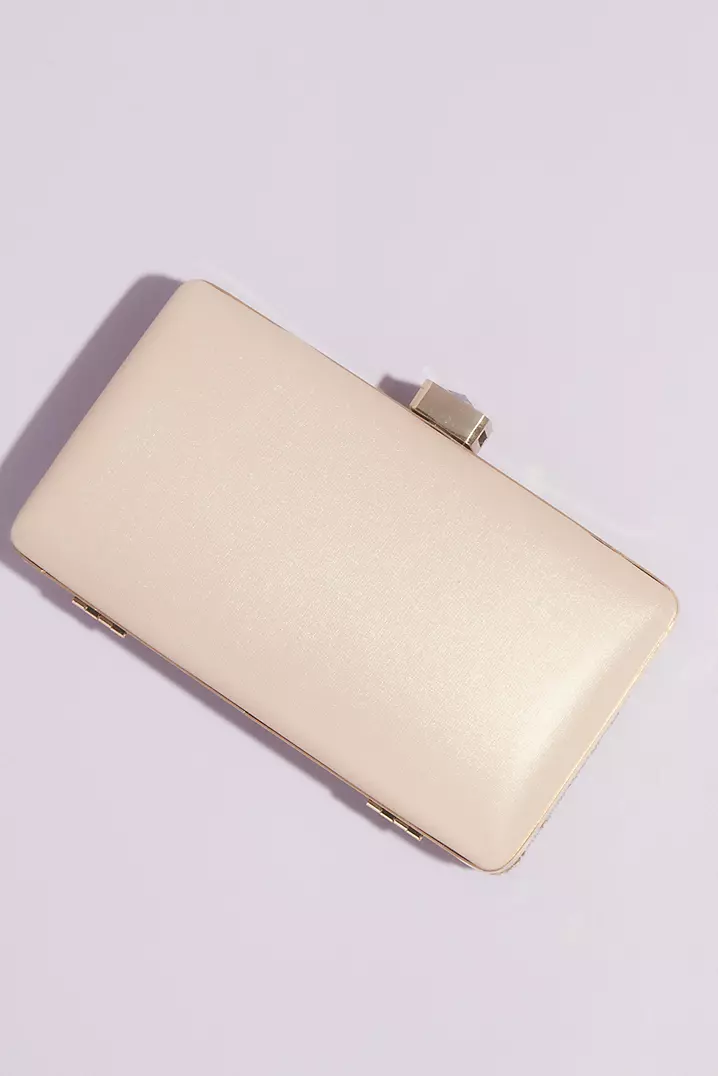 Crystal and Pearl Hinge Clutch with Gem Clasp | David's Bridal Crystal and Pearl Hinge Clutch with Gem Clasp | David's Bridal