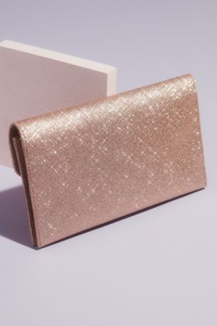 Glitter Envelope Clutch with Metal Edge Image 2