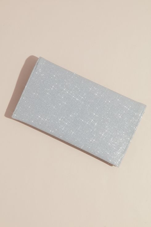 Glitter Envelope Clutch with Metal Edge Image 2