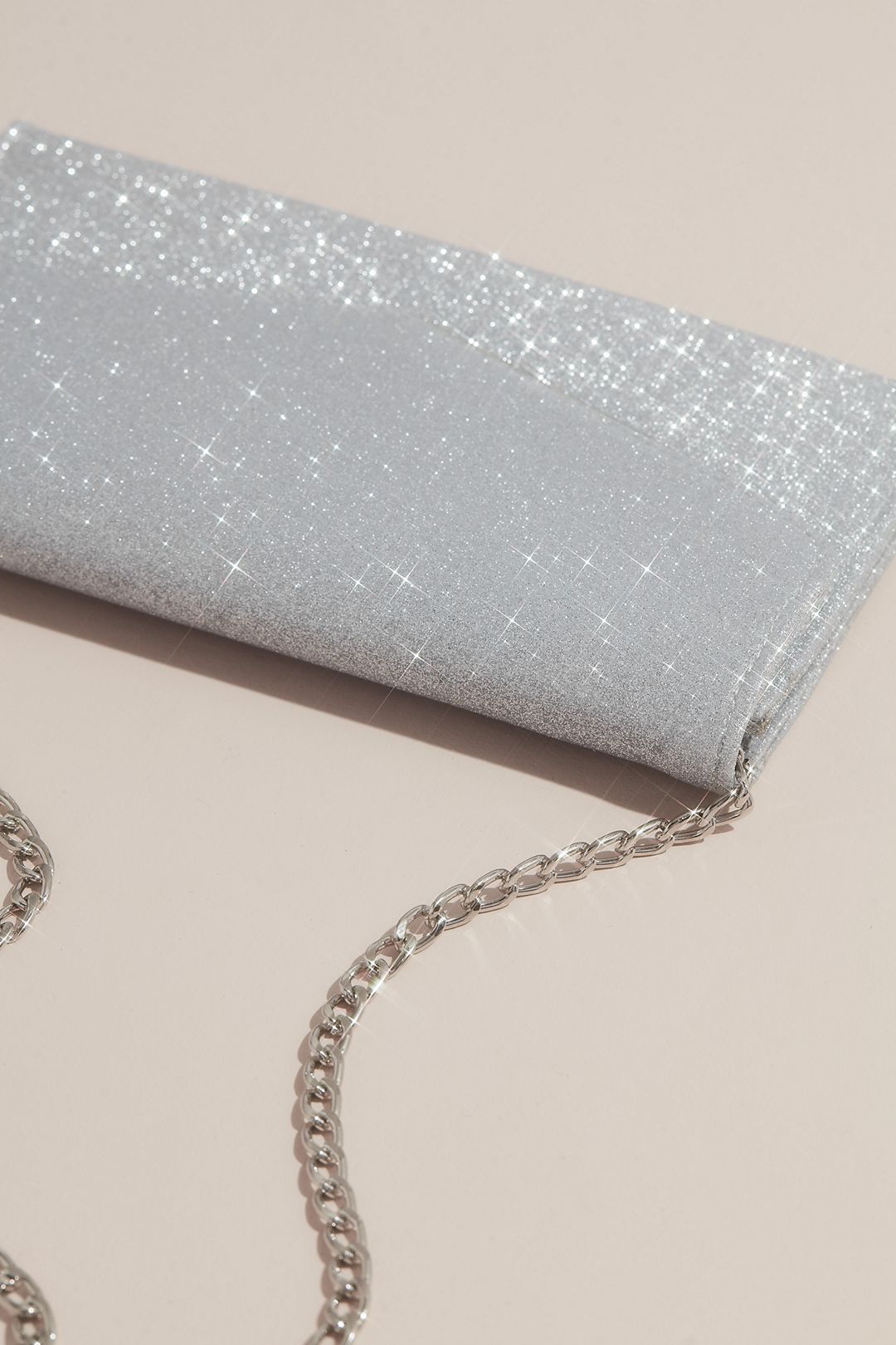 Glitter Envelope Clutch with Metal Edge Image 3