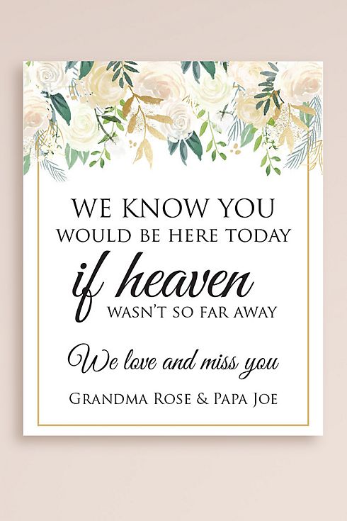 Personalized If Heaven Werent So Far Away Sign Image