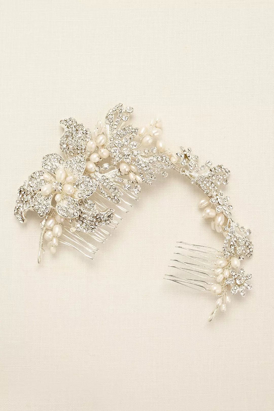 Pearl and Rhinestone Moldable Hair Wrap Image 3