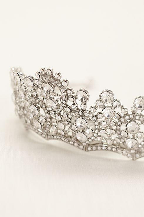 Crystal Tiara with Scalloped Design Image 1