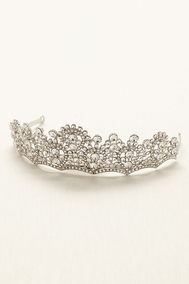 Crystal Tiara with Scalloped Design Image 2