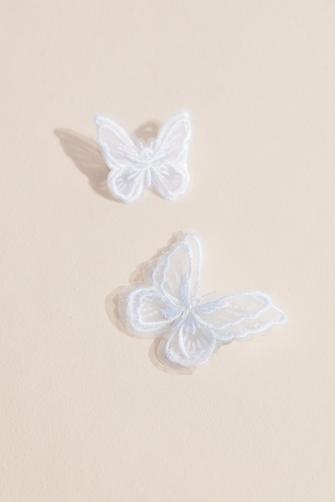 Organza Butterfly Flower Girl Hair Clips Image 3