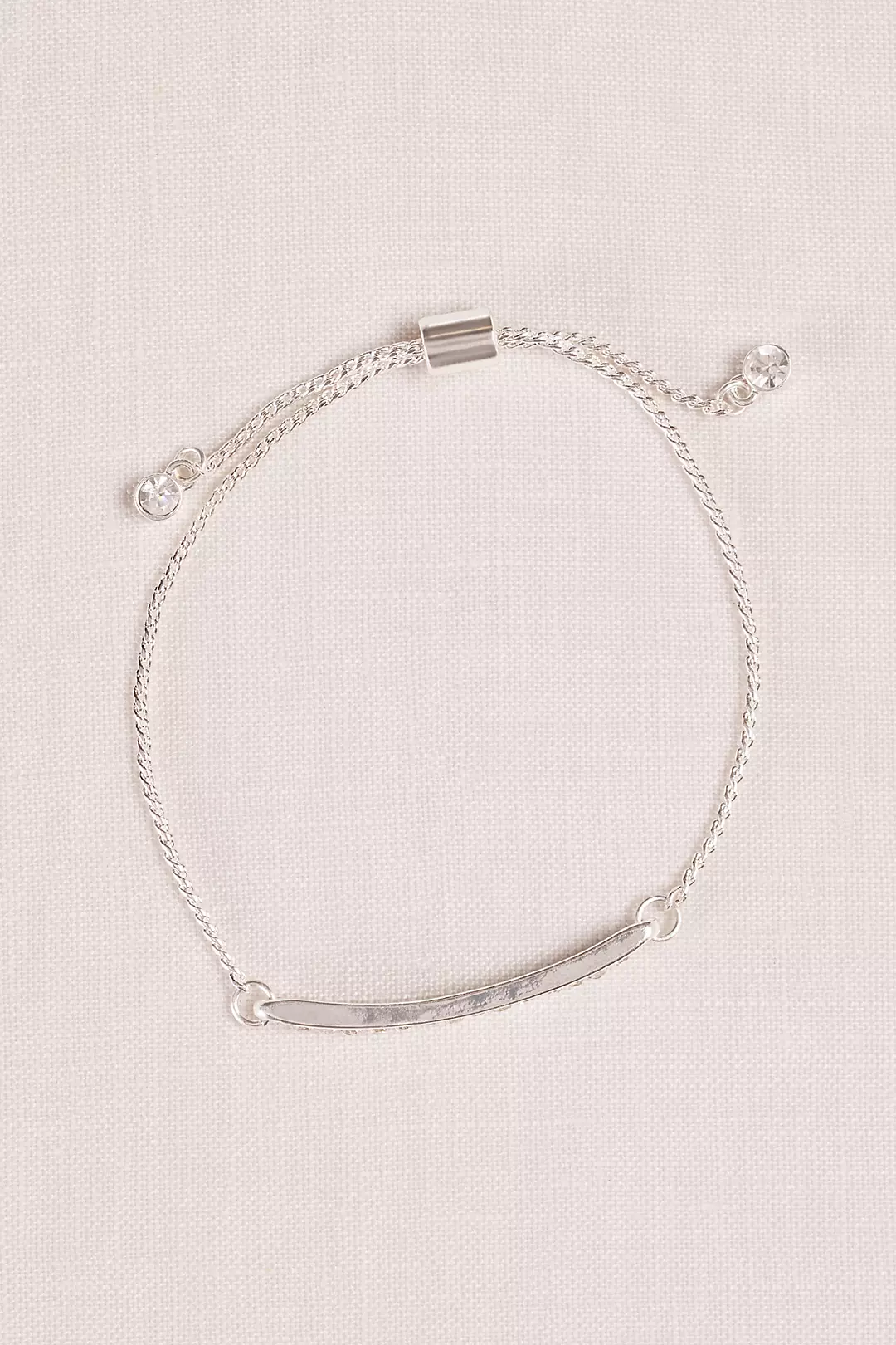 Crystal Bar Bracelet with Fringe Closure Image 2
