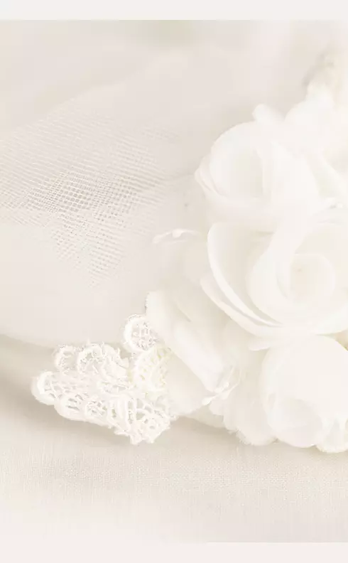 Fabric and Tulle Floral Headband  Image 1
